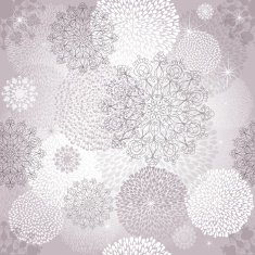 Seamless silver christmas pattern