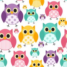 Owl Seamless Pattern Background Vector Illustration N7