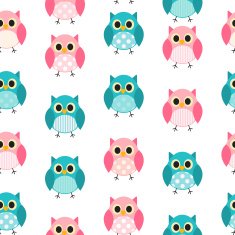 Owl Seamless Pattern Background Vector Illustration N9