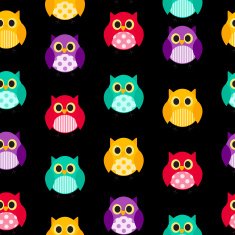 Owl Seamless Pattern Background Vector Illustration N10