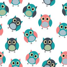 Owl Seamless Pattern Background Vector Illustration N12