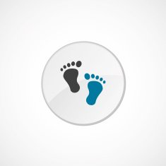 footprints icon 2 colored