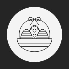 easter egg line icon N70