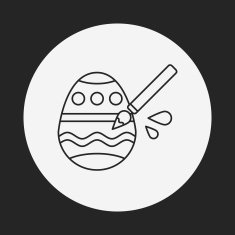 easter egg line icon N74