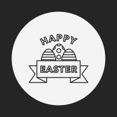easter egg line icon N78