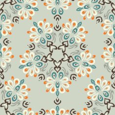 Seamless colorful background made of exotic pattern N15