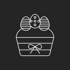 easter egg line icon N85