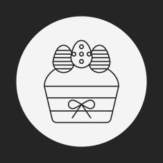 easter egg line icon N86