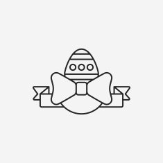 easter egg line icon N95