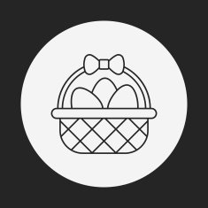 easter egg line icon N102