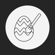 easter egg line icon N106