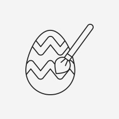 easter egg line icon N107