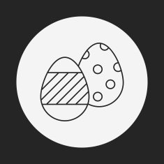 easter egg line icon N110