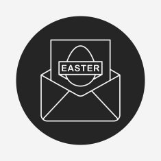 easter card line icon N2