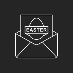 easter card line icon N3
