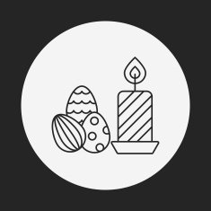 easter egg line icon N118