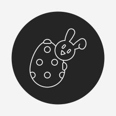 easter egg line icon N120