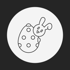easter egg line icon N122