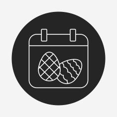 easter egg line icon N124