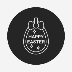 easter egg line icon N128