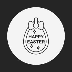 easter egg line icon N130