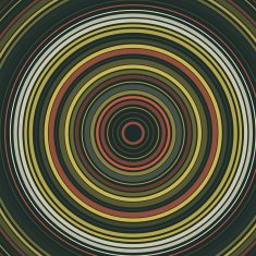 Vintage Concentric Circle Abstract Pattern