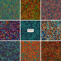 set background abstract mosaic of the pixel pattern and squares N8