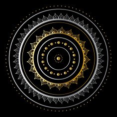 Vintage Gold mandala N7