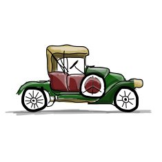 Retro car sketch for your design N2