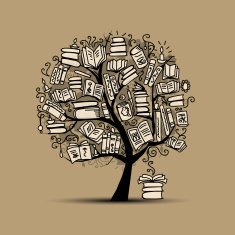 Book tree sketch for your design