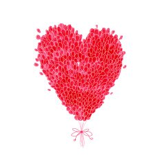 Holiday balloons heart shape for your design N4