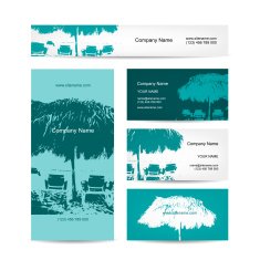 Business card design tropical resort