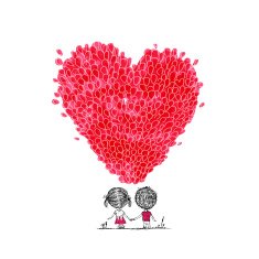 Holiday balloons heart shape for your design N7