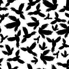 Holy birds dove seamless pattern Vector illustration design