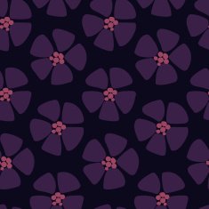 Seamless hand-drawn doodle floral pattern N14