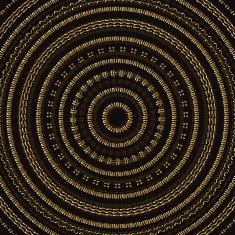 Hand drawn Circular pattern Gold Mandala