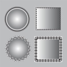 black and white polygon frame