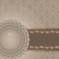 Vintage invitation template Decorative ornamental background