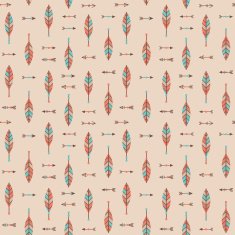 Cute trible geometric seamless pattern in cartoon style N6