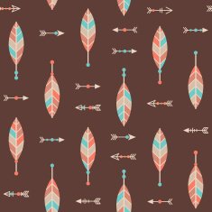 Cute trible geometric seamless pattern in cartoon style N7