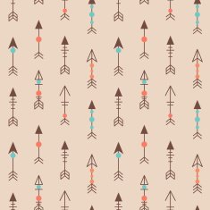 Cute trible geometric seamless pattern in cartoon style N8