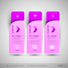 Vector tabs as design elements for business layouts N54