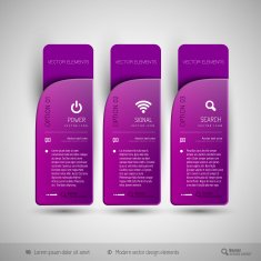 Vector tabs as design elements for business layouts N55