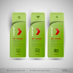 Vector tabs as design elements for business layouts N57