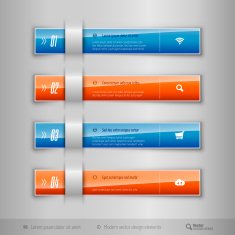 Modern business tabs - template for web design or N5