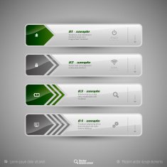 Vector tabs as design elements for business layouts N58