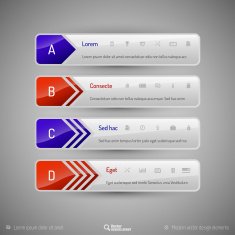 Vector tabs as design elements for business layouts N60