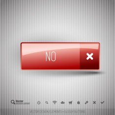 Modern button with icons set N7