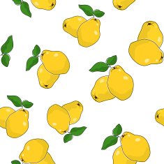 Seamless Pattern of Quince