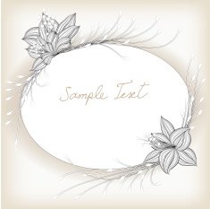 Frame with floral decoration Element for design N2